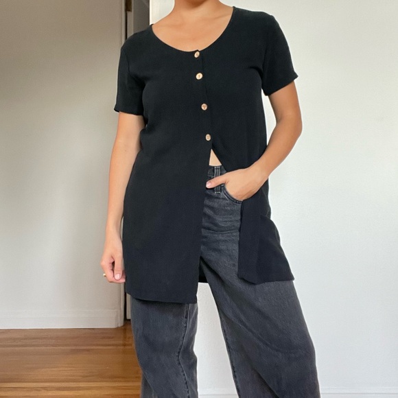 Vintage button down short sleeve top - Picture 1 of 5